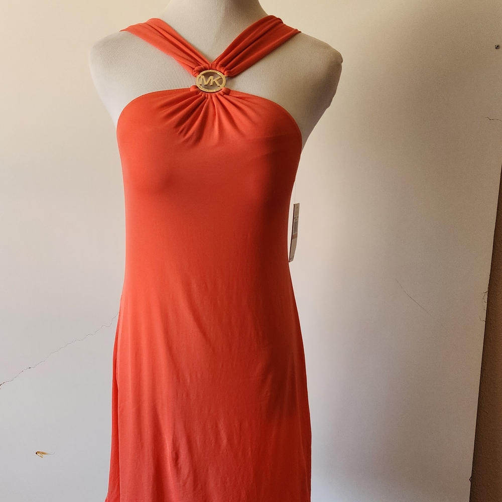 Michael Kors Coral Swimsuit Cover-up Or Summer Dress S/CH/P